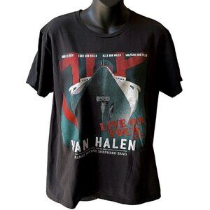 Van Halen 2015 Tour Short Sleeve Double Graphic Black T Unisex Women’s L Men S